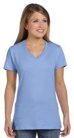 Ladies Perfect-T V-Neck T-Shirt - MAROON - 3XL(D0102H7DU96)