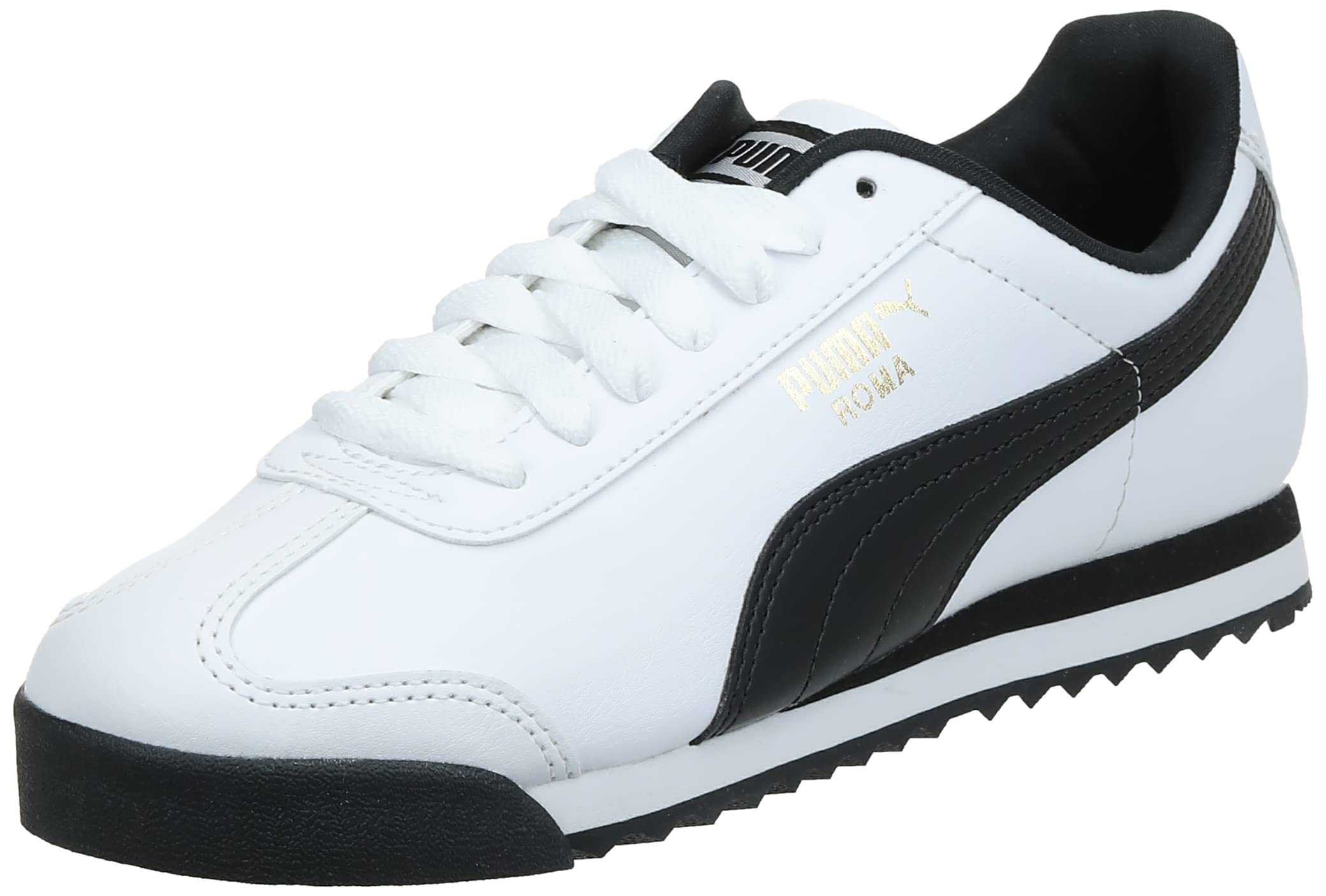 PUMA Men's ROMA BASIC Sneaker, white-black, 12