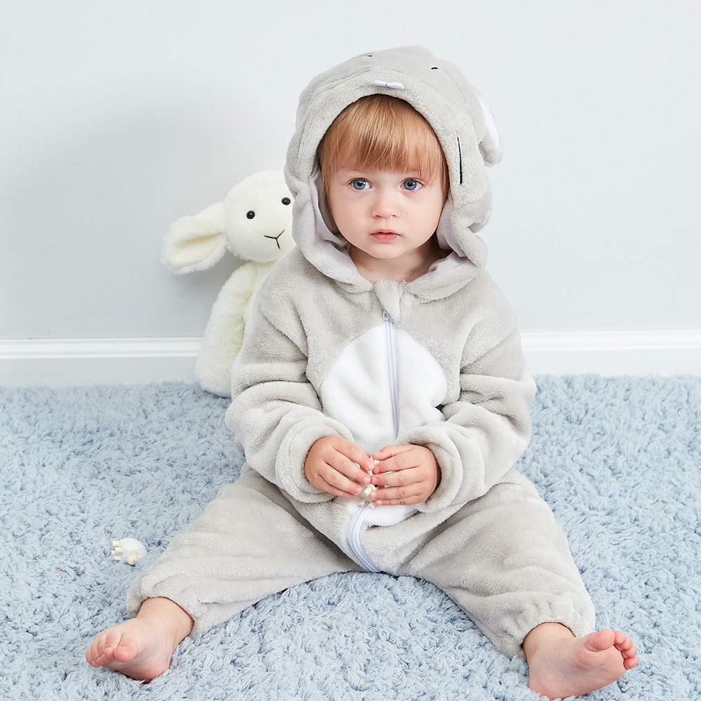 QZERPLAY Unisex Kids Baby Mouse Halloween Costumes Cartoon Outfit Hooded Homewear 80