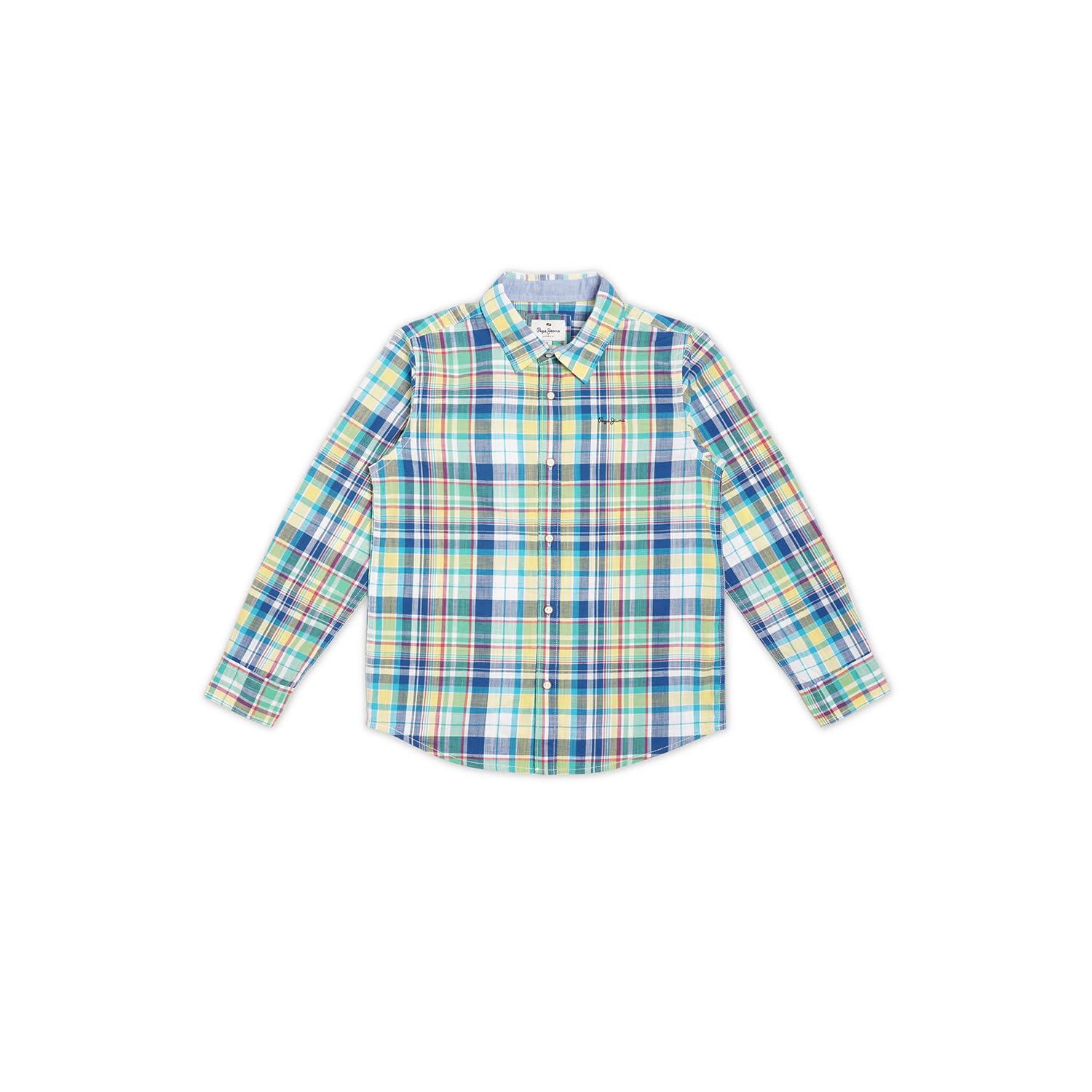Pepe Jeans Abraham Y/D Slub Checks Shirt Blue