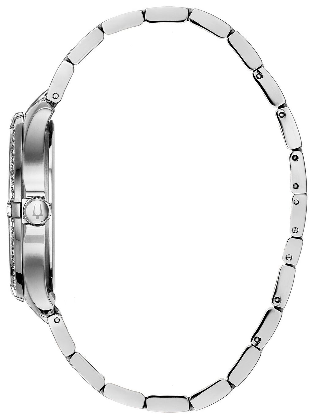 Bulova Ladies' Classic Crystal Stainless Steel 2-Hand Quartz Watch, Pave Dial Style: 96L236