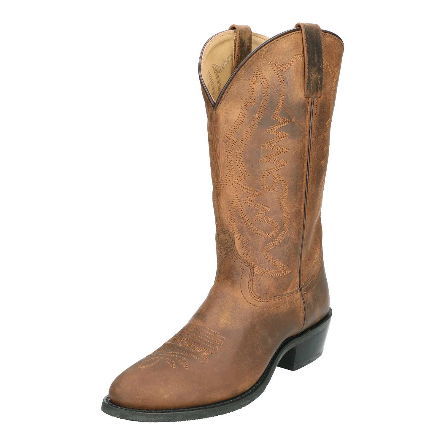 Smoky Mountain Boots Men's Denver Leather Western Boot,Oil Distress Brown,8.5 D