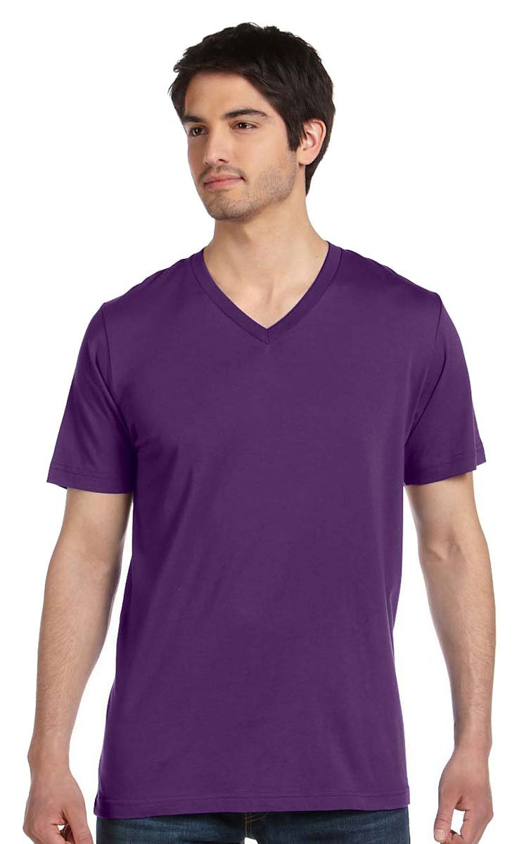 Unisex Jersey Short-Sleeve V-Neck T-Shirt - TRUE ROYAL - XS(D0102H7WcB6)