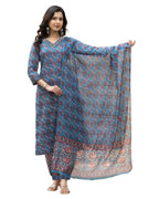 I Enterprise Women'S Cotton Floral Regular Dress Shirt (Ay1_Set018_Blue