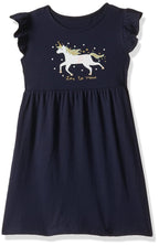T2F Girls Cotton A-Line Knee-Length Casual Dress (DRZ3P02_Navy+Fusia+Purple