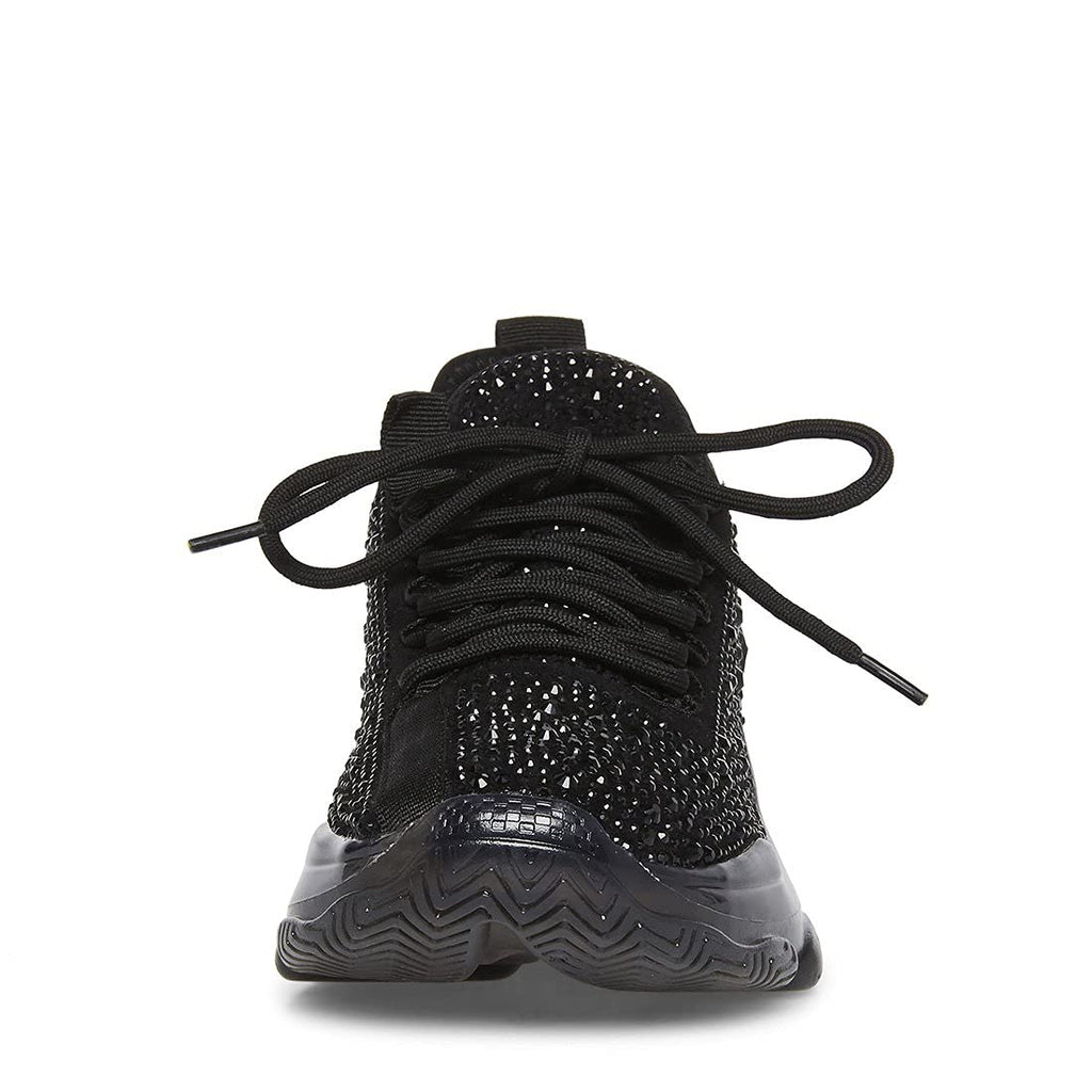 Steve Madden Women's Maxima Sneaker, Black, 6
