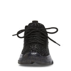 Steve Madden Women's Maxima Sneaker, Black, 6