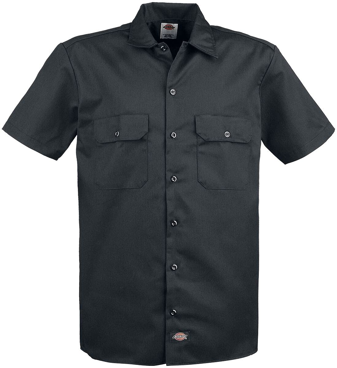 Dickies mens Short-sleeve Work Button Down Shirt, Black, XX-Large Tall US