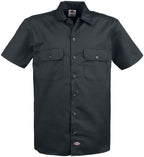 Dickies Men's Short Sleeve Work Shirt, Black
