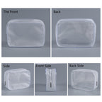 5 Pack Clear Plastic Zippered Toiletry Carry Pouch TSA Approved Toiletry Bag Portable Cosmetic Makeup Bag for Vacation, Bathroom