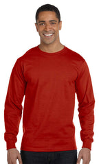 Mens 52 oz comfortSoft cotton Long-Sleeve T-Shirt - WHITE - S(D0102H7KT0X)