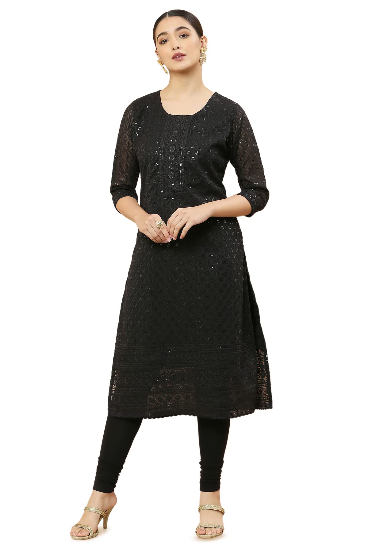 Soch Women Round Neck Solid Kurta