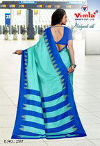 Vimla WomenS Mysore Crepe Silk Uniform Saree With Printed 6 Yard Length And Unstitched Blouse Piece Office Wear Saree