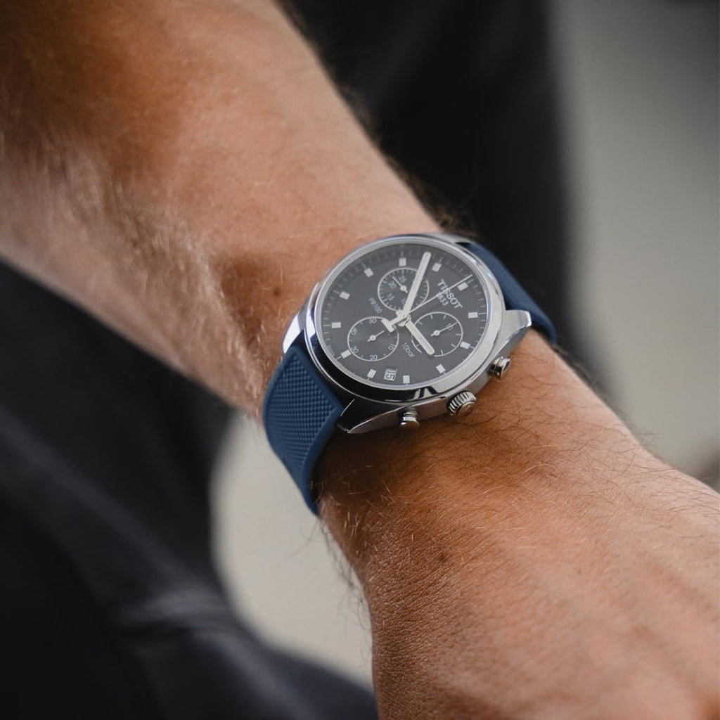 Barton Elite Silicone Watch Band (22mm) | Quick Release Premium Silicone Strap with Stainless Steel Buckle | Compatible with Cla