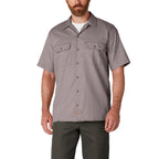 Unisex Short-Sleeve Work Shirt - BLAcK - S(D0102H7MFYP)