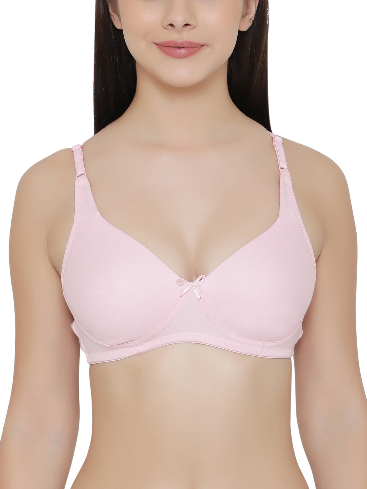 Clovia Womens Cotton Wirefree Full Cup Bra (Br0636P22_Pink 2_38C)