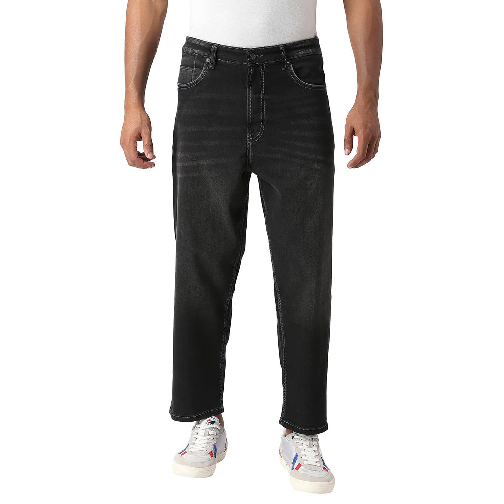 Pepe Jeans MenS Mid Rise Regular Fit Jeans Black Used