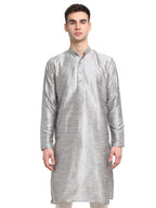 Jompers Mens Dupion Silk Solid Kurta