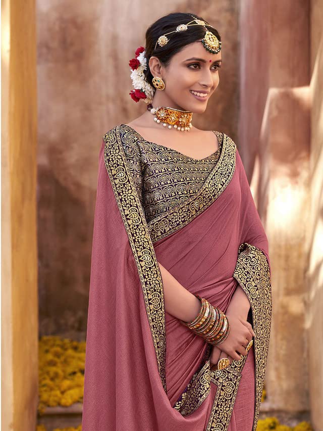 Satrani Womens Knit Silk Blend Saree