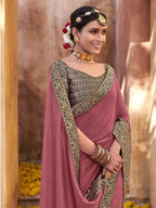 Satrani Womens Knit Silk Blend Saree