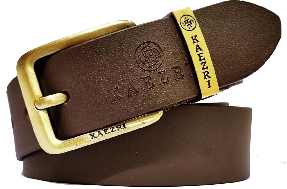 Men Evening, Party, Formal, Casual Brown Genuine Leather Belt 40