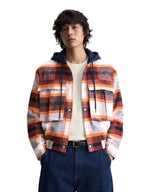 The Indian Garage Co Mens Boxy Fit Checkered Hooded Full Sleeves Street Hoodie