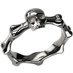 Jude Jewelers Stainless Steel Skull Biker Halloween Ring (12.5)