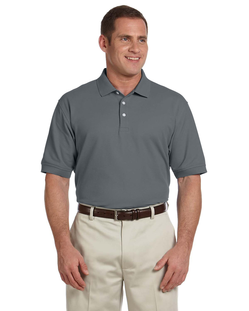 Mens Pima Piqu Short-Sleeve Polo - WHITE - XS(D0102H76U66)