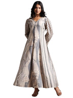 Libas WomenS Linen A-Line Maxi Dress (37183_Off White