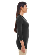 Ladies Perfect FitY-Placket convertible Sleeve Knit Top - WHITE - XS(D0102H7YE5X)