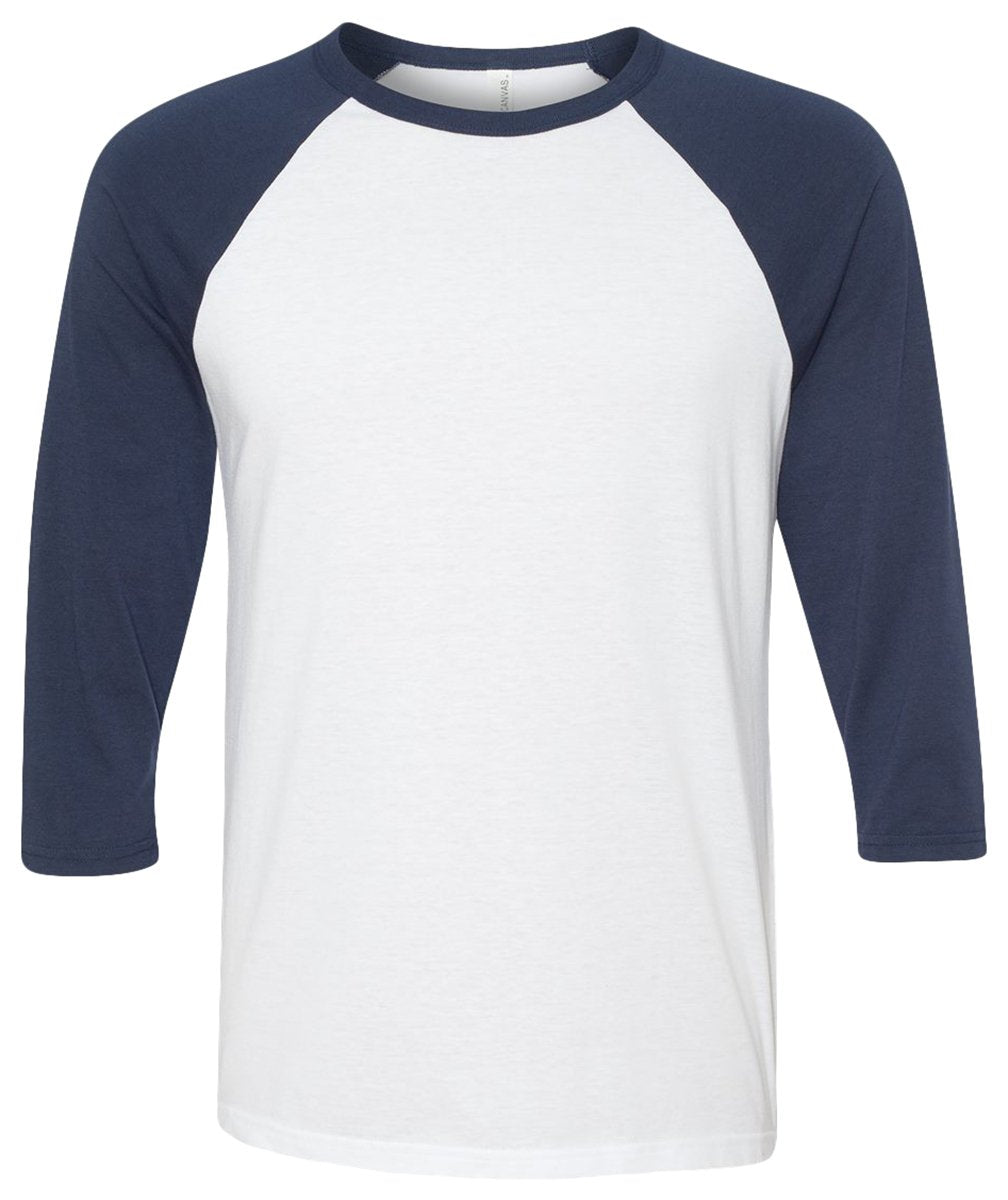 Unisex 34-Sleeve Baseball T-Shirt - gRY cHR BLK TRB - S(D0102H7Wg78)