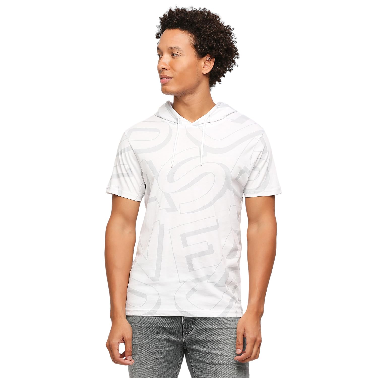Pepe Jeans MenS Letter Print Regular Fit T-Shirt (Pm509283_White