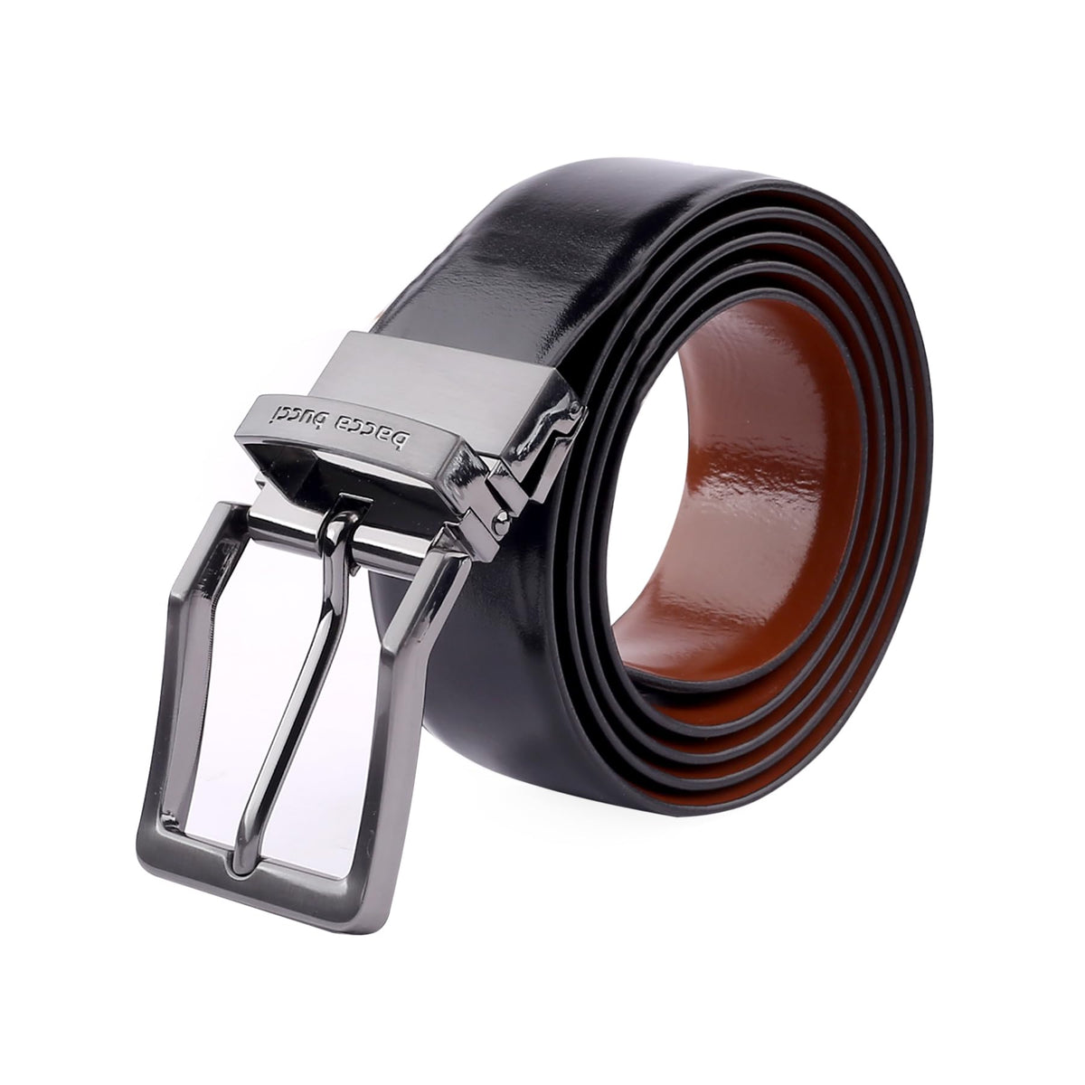 Bacca Bucci MenS Reversible Classic Dress Belt Italian Top Grain Genuine Leather With Rotating Metal BuckleBlack/Brown 28-30