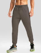 CB-COLEBROOK Mens Fleece Joggers with Zipper Pockets Solid TreckPants Water Resistant Athletic Workout Gym Sweatpants for Men (