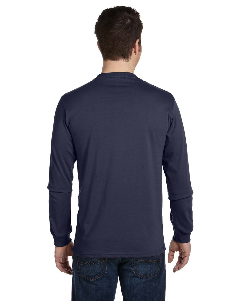 Mens 55 oz 100% Organic cotton classic Long-Sleeve T-Shirt - BLAcK - S(D0102H7ZgN6)
