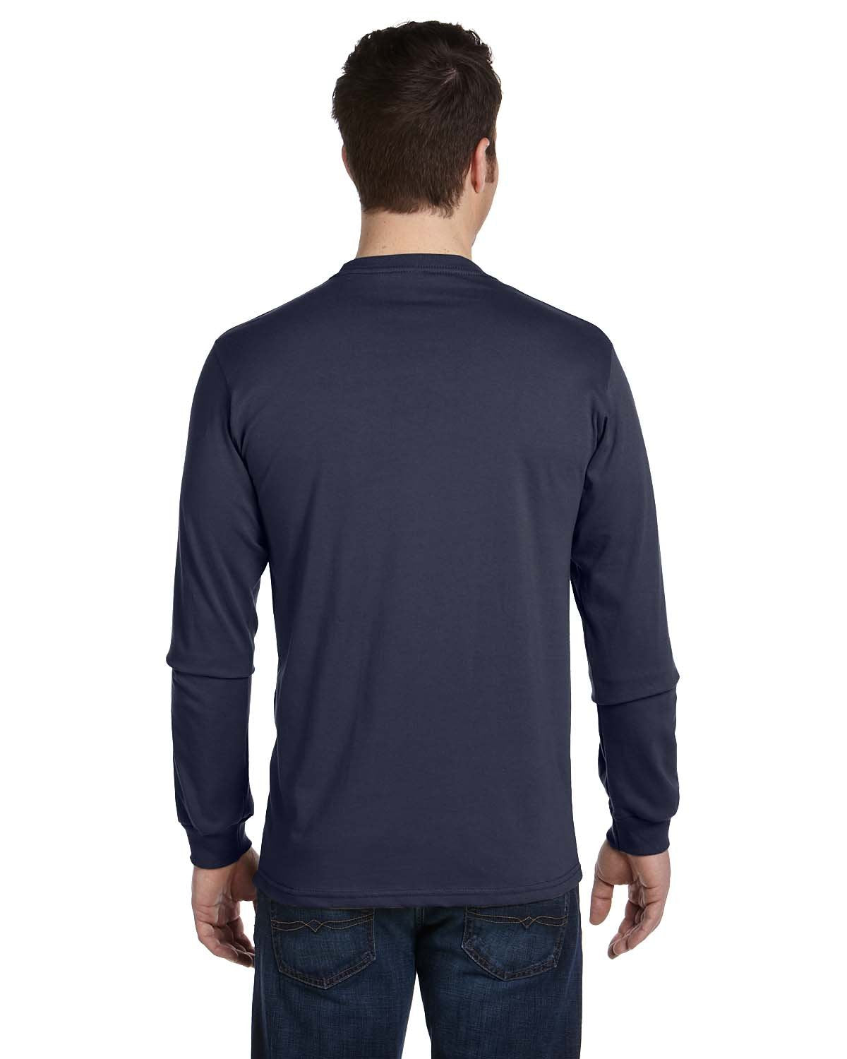 Mens 55 oz 100% Organic cotton classic Long-Sleeve T-Shirt - BLAcK - S(D0102H7ZgW6)