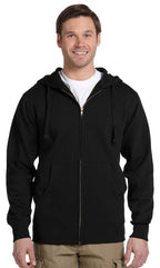 Mens OrganicRecycled Full-Zip Hooded Sweatshirt - BLAcK - 2XL(D0102H7ZgLJ)
