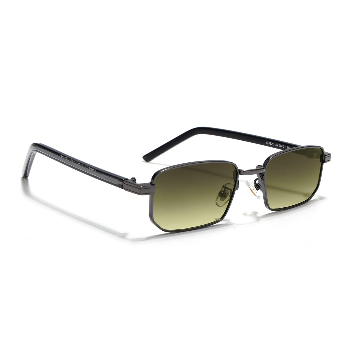 Voyage Rectangle Polarized Sunglasses For Men & Women (Olive & Clear Lens | Grey Frame  Mg7649) 52