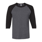 Unisex Premium Blend Ring-Spun 34 Sleeve Raglan T-Shirt - WHITE cHAR HTHR - 3XL(D0102H7M026)