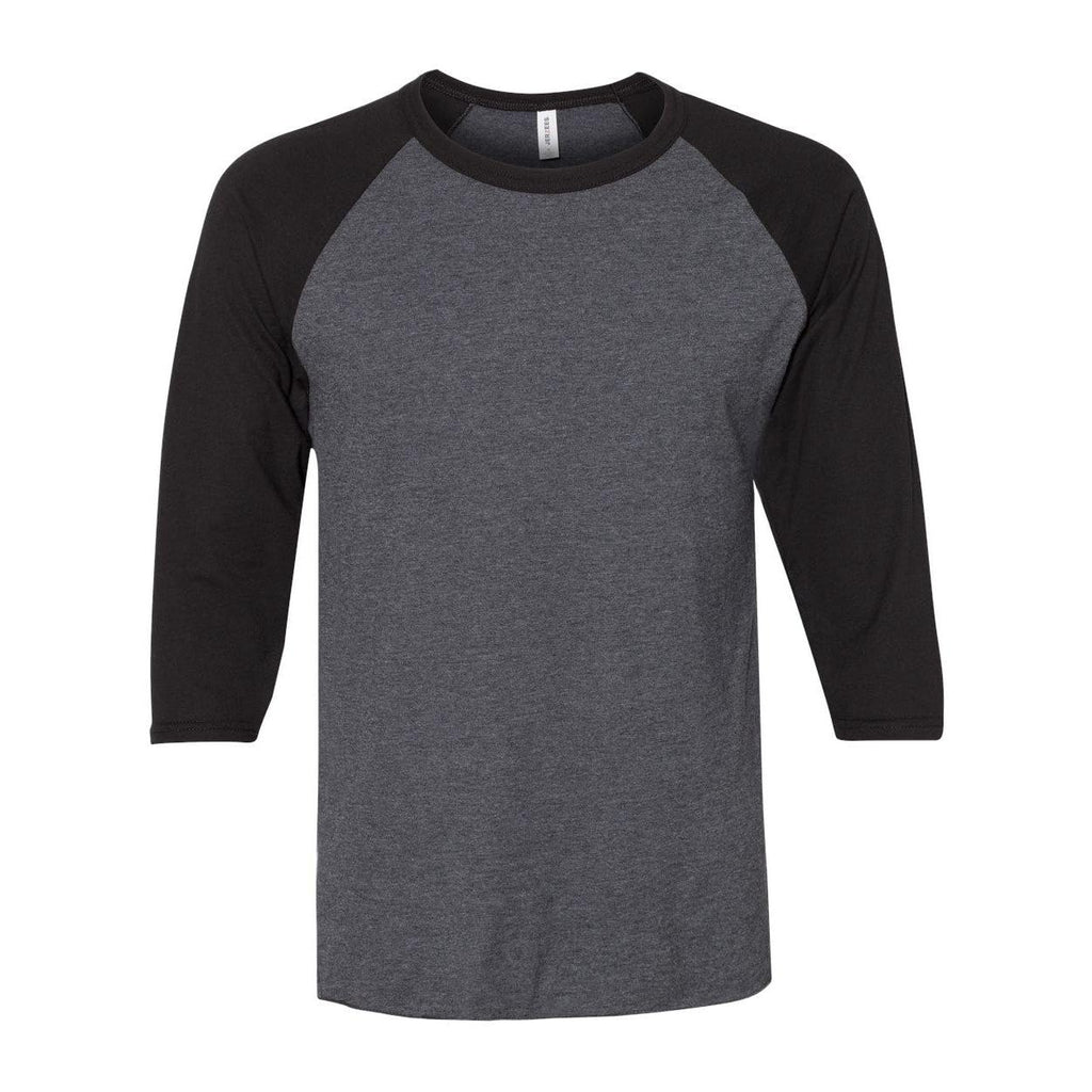 Unisex Premium Blend Ring-Spun 34 Sleeve Raglan T-Shirt - WHITE cHAR HTHR - 3XL(D0102H7M0QX)