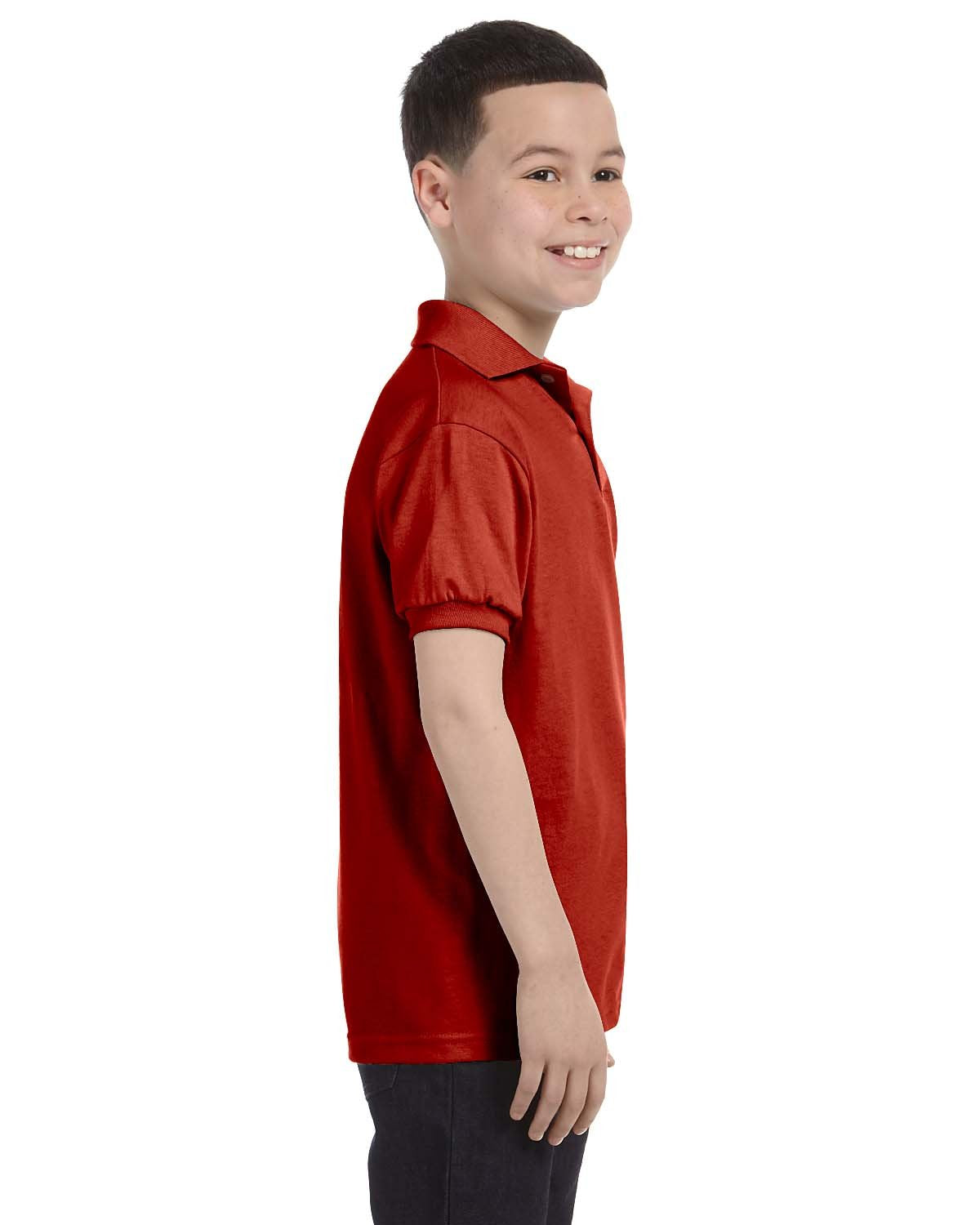 Youth 5050 EcoSmart Jersey Knit Polo - DEEP FOREST - XS(D0102H2HHDU)