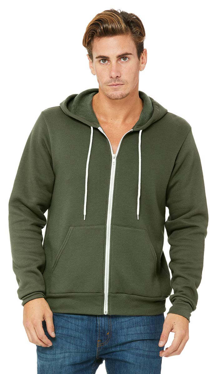 Unisex Sponge Fleece Full-Zip Hooded Sweatshirt - ASPHALT - 2XL(D0102H7WM92)