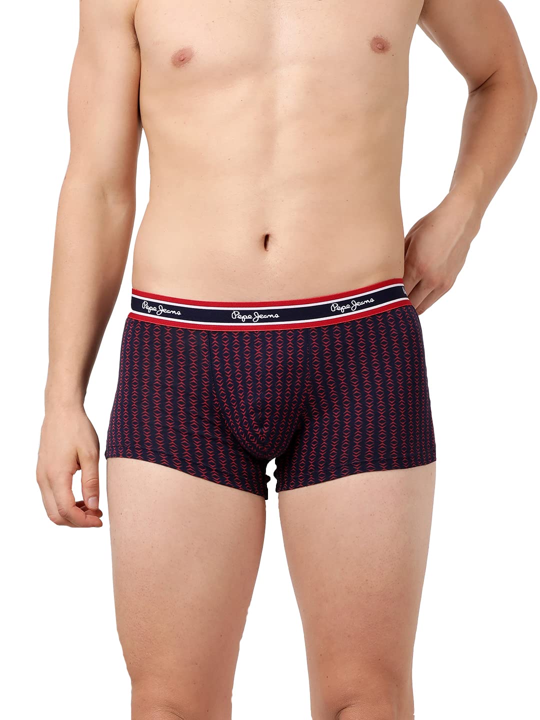 Pepe Jeans MenS Cotton Trunks (Pack Of 1) (Clt05-True Blue Aop-5-M_True Blue Aop-5_M)