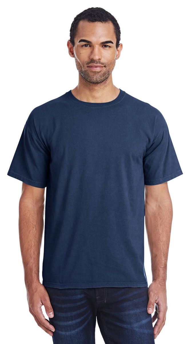 Mens garment-Dyed T-Shirt - BLAcK - S(D0102H7KMVJ)