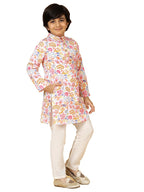 A.T.U.N. (ALL THINGS UBER NICE) Boys Rouge Floral Printed Kurta Pyjama Set