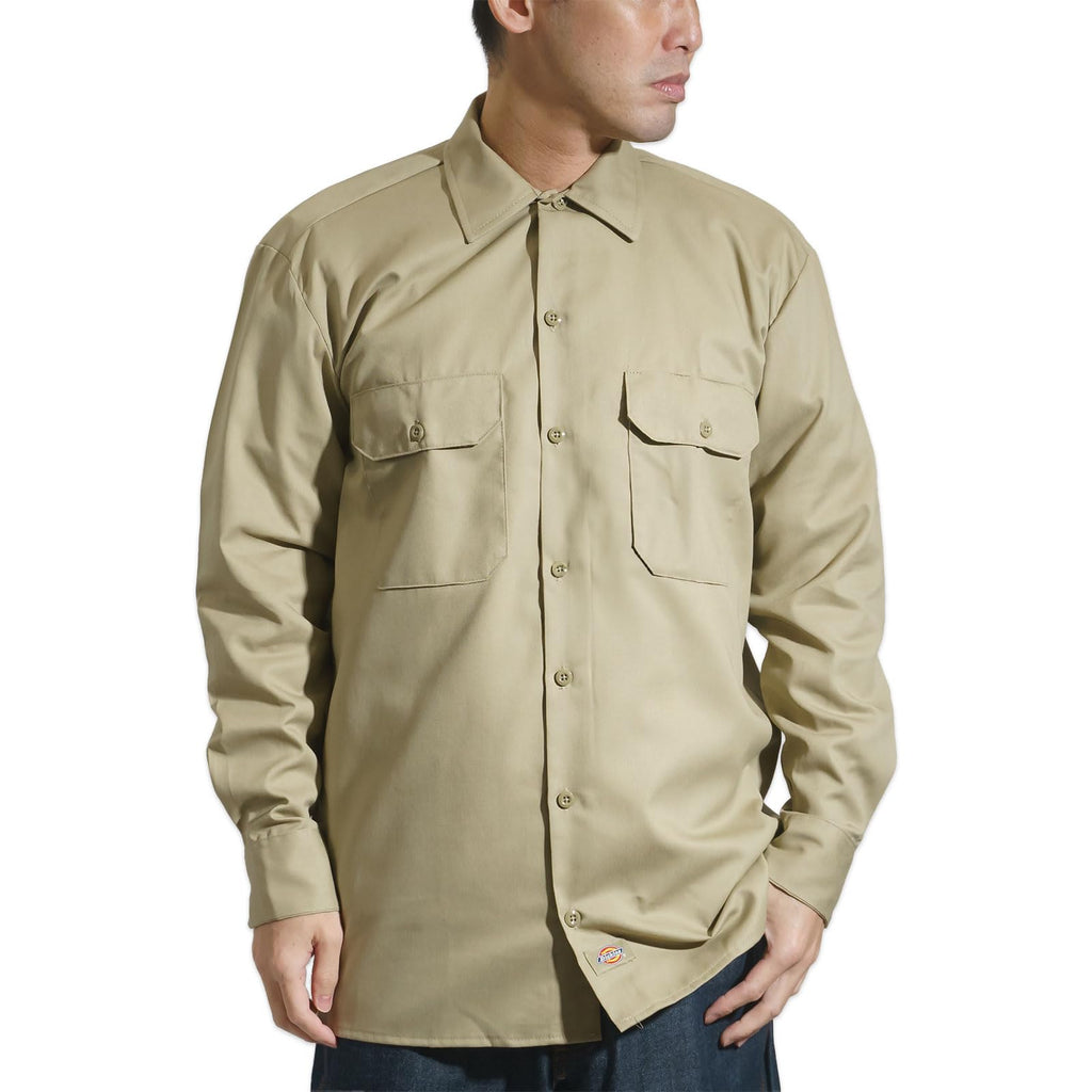 Unisex Long-Sleeve Work Shirt - NAVY - S(D0102H7Z23X)