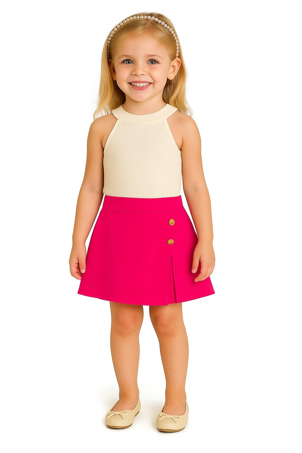 A.T.U.N. (ALL THINGS UBER NICE) Girls Stylish Two Piece Outfit Set with Sleeveless Tank Top and Skort | Casual Summer Clothing