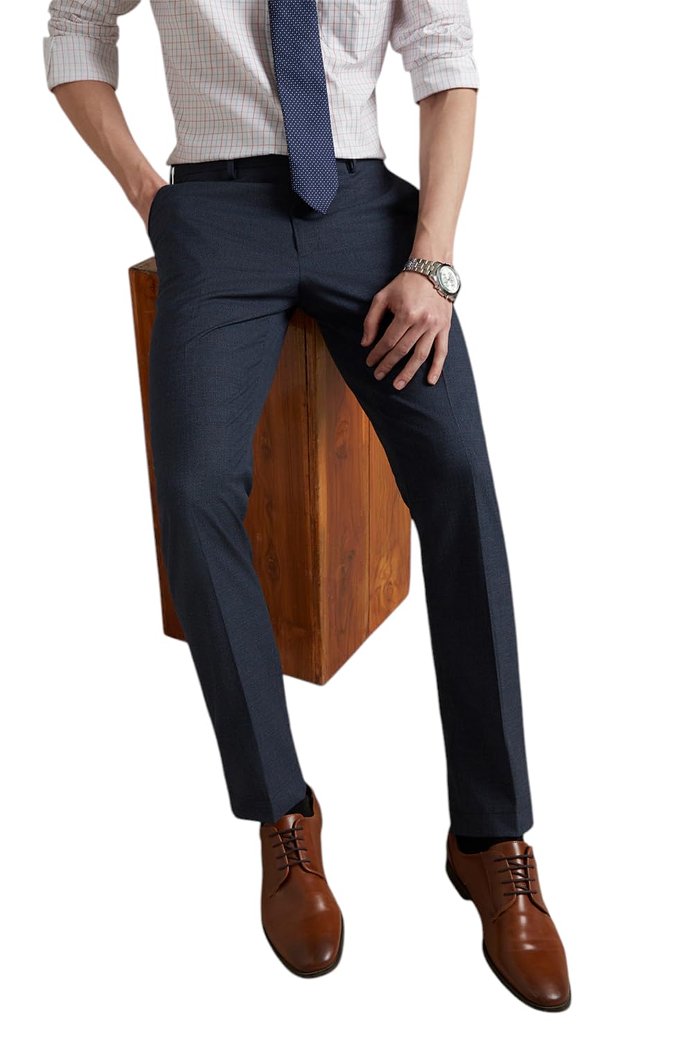 Louis Philippe MenS Mid Rise Slim Work Utility Pants (Lptfmslpj53796_Navy, 32