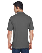 Mens 6 oz Ringspun cotton Piqu Short-Sleeve Polo - WHITE - 5XL(D0102H7NJgJ)