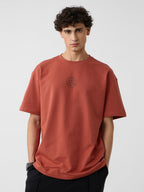The Souled Store Naruto Shippuden: Infinite Tsukuyomi Men and Boys Short Sleeves Round Neck Orange Anime Graphic Printed Cotton